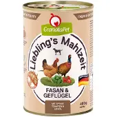 Granatapet 6x400g suosikkiateria fasaani & siipikarja märkäruoka