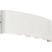QAZQA Ulkoseinävalaisin valkoinen sis. LED 10-valo IP54 - Silly