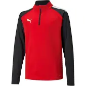 Puma Harjoituspaita Teamliga 1/4 Vetoketju - Punainen/musta Lapset, koko 140 cm
