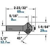 Cmt Viistejyrsin ; S=1/2''; D=34,9 mm