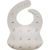 Mushie Silicone Baby Bib ruokalappu Cherries 1 kpl