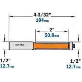 Cmt Leikkaava reitittimen kärki ; S=1/2''; D=12,7 mm