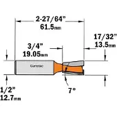 Cmt Lohenpyrstöjyrsin 818.635.11; S=12,7 mm; D=13,5 mm