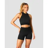 ICANIWILL Signature Seamless Cropped Tank Top Black
