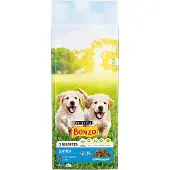 Bonzo Junior kanan, vihannesten ja maidon koiranruokaa - Kaksoispakkaus: 2 x 15 kg