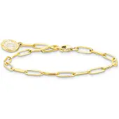Thomas Sabo Charm Club Charmista gold pink enamel keräilyrannekoru X0286-427-39-L19