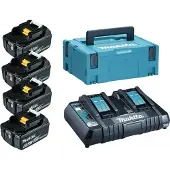 Makita Tarvikesarja Powerpack; 18V; 4x6,0 Ah + DC18RD