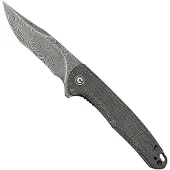 CIVIVI Mini Sandbar Damascus kääntöveitsi, black micarta