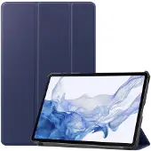 SKALO Samsung Tab S8 Trifold Suojakotelo - Tummansininen