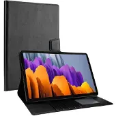 SKALO Samsung Tab S7/S8 PU-nahkainen Lompakkokotelo - Musta