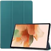 SKALO Samsung Tab S7 FE Trifold Suojakotelo - Vihreä