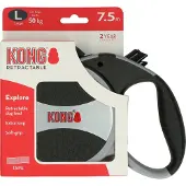 Kong Explore -kelatalutin harmaa, L max 50 kg hihnan pituus n. 7,5 m koira