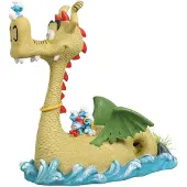 Diverse Smurfs On The Water With Dragons Kuvio