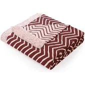 Amelia Home Vaaleanpunainen ZARIA Twisty -peitto, 150 x 200 cm