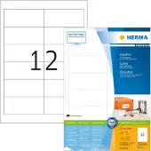 Herma 4623, Valkoinen, Suorakulmio, Kiinteä, Paperi, Matta, Laser/Inkjet