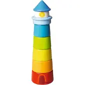 Haba Lighthouse Puinen Rainbow Stacker - 8-osainen setti (valmistettu Saksassa)