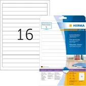 Herma 5118, Valkoinen, Itse kiinnittyvä tulostintarra, A4, Paperi, Laser/Inkjet, Kiinteä