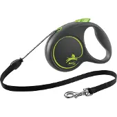 Flexi - Kelatalutin Black Design Cord Vihreä, 5m, M, max 20kg - Koirat - Kaulapannat