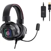 Conceptronic ATHAN02B, Langallinen, Pelaaminen, 20 - 20000 Hz, 477 g, Kuulokkeet, Musta