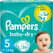 Pampers Baby-Dry koko 5 (11-18 kg) 26 kpl.
