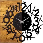 Opviq Seinäkello Wooden Clock 26