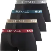 Buffalo Bokserishortsit harmaa / petrooli / tummanpunainen / musta