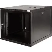 Logilink W15A54B, Seinään asennettava laitekehikko, 15U, 50 kg, Näppäinlukko, Musta