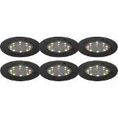 QAZQA 6 kpl maahan upotettavia valoja musta sis. LED IP65 aurinkokenno - Terry