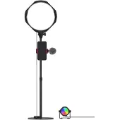 Ginza.se Beamo Studio Creator Kit LED-valaistus- ja suoratoistosarja mikrofonilla ja jalustalla - Musta