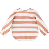 Done by Deer Pitkähihainen Ruokalappu, Stripes Papaya