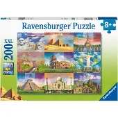 Ravensburger 13290 XXL Maailman Maamerkit Palapeli - 200 Palaa