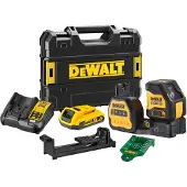DeWalt DCE088D1G18 Risti-tasolaseri automaattitasoitus - Vihreä säde 12V &amp; 18V - 2Ah XR Li-ion - mukana akku, laturi &amp; kotelo