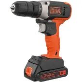 Black & Decker Pora/ruuvinväännin BCD001C2-QW; 18 V; 2x1,5 Ah akku + laturi