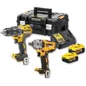 DeWalt Työkalusarja (DCD791 + DCF894); 18 V; 2x5,0 Ah akku