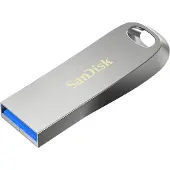 SanDisk 128GB Ultra Luxe, 3.2 Gen1 USB-A -muistitikku, 400 MB/s, hopea