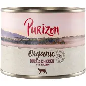 Purizon 24x200g Organic luomuankkaa, luomukanaa ja luomukesäkurpitsaa kissan märkäruoka