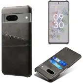 SKALO Google Pixel 7a PU-nahkainen Korttikotelo - Musta