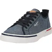 Pepe Jeans for man. PMS30812 Trainers Kenton Smart 22 Chambray blue (43), Fabric, Flat, Laces, Casual