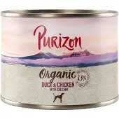 Purizon 6x200g Organic luomuankkaa, luomukanaa & luomukesäkurpitsaa koiran märkäruoka