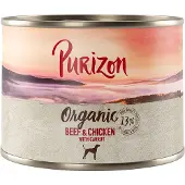 Purizon 6x200g Organic luomuankkaa, luomukanaa & luomukesäkurpitsaa koiran märkäruoka
