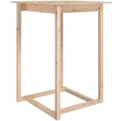 vidaXL Baaripöytä 80x80x110 cm täysi mänty