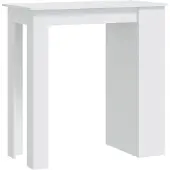 vidaXL Baaripöytä säilytystelineellä valk. 102x50x103,5 cm lastulevy