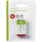 Nedis Ladattava Ni-MH-Akku E 8.4 V DC 250 mAh Esiladattu 1-Pakkaus 6LR61