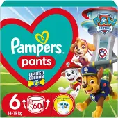 Pampers Pants Paw Patrol Size 6 kertakäyttöiset housuvaipat 13-19 kg 60 kpl