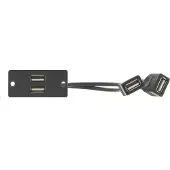 Kramer WU-2AA(B) WALL PLATE INSERT - 2 X USB 2.0 (A/A) (80-021199)
