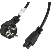 Lanberg IEC 7/7 - IEC 320 C5 power cable, 3m, black (CA-C5CA-11CC-003-BK)