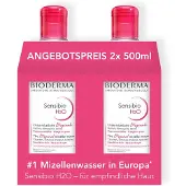Bioderma Sensibio H2O - Micellar water herkälle iholle, hellävarainen puhdistus - kaksoispakkaus Meikinpoistoaine 1000 ml