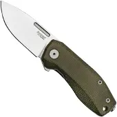 Lionsteel Nano NA01-CVG Frame Lock, Magnacut, Green Canvas Micarta, pocket knife
