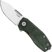 Lionsteel Nano NA01-CVB Frame Lock, Magnacut, Black Canvas Micarta, pocket knife