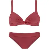 LASCANA Bikini burgundin punainen